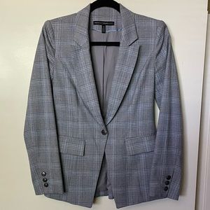 WHBM Gray Plaid Blazer